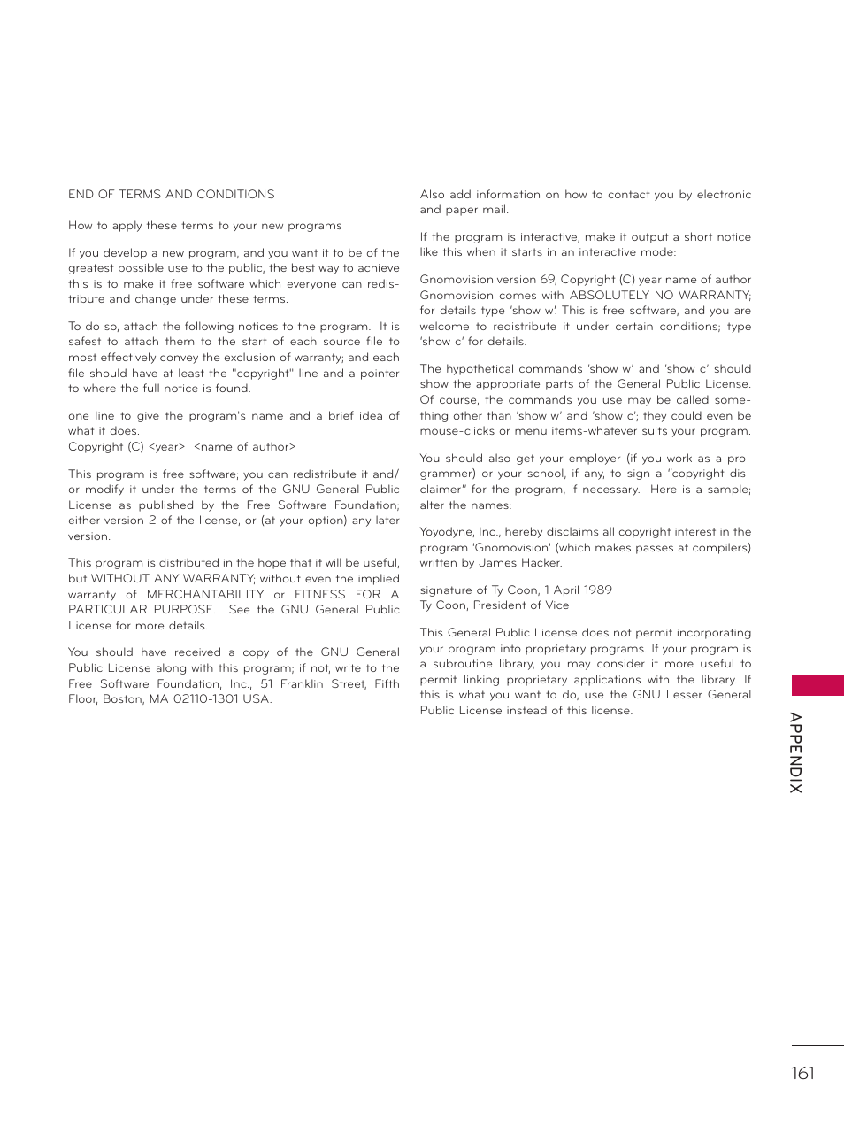 LG 42LD520 User Manual | Page 161 / 172