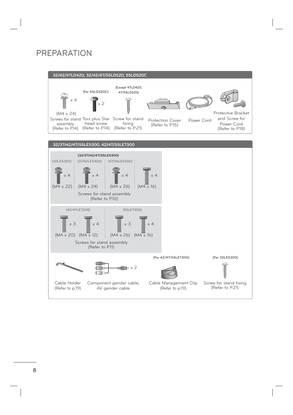 Preparation | LG 55LE7300 User Manual | Page 10 / 38