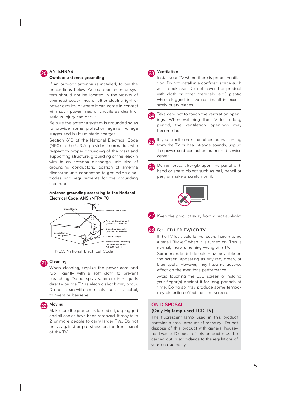 LG 55LE7300 User Manual | Page 7 / 38