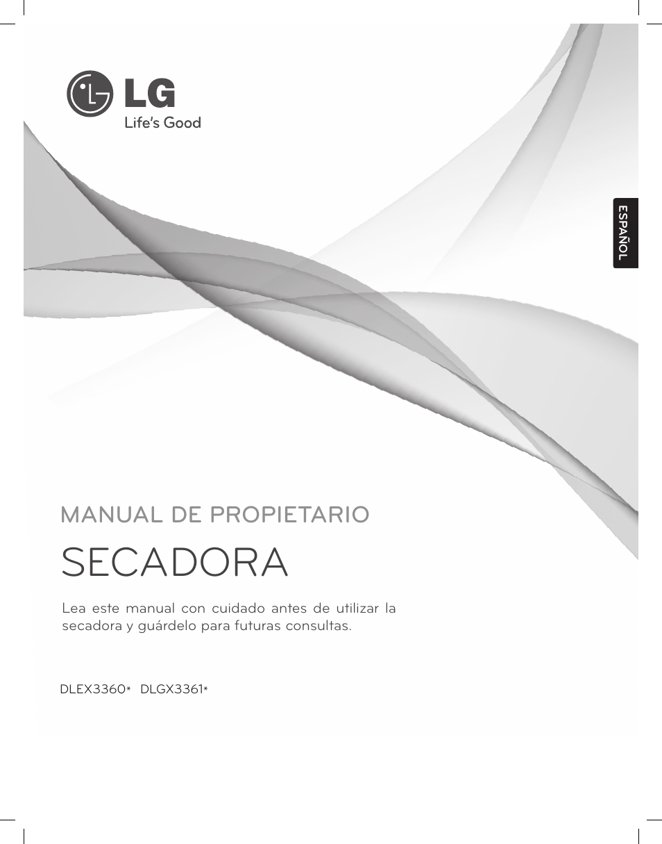 Secadora, Manual de propietario | LG DLGX3361W User Manual | Page 49 / 144
