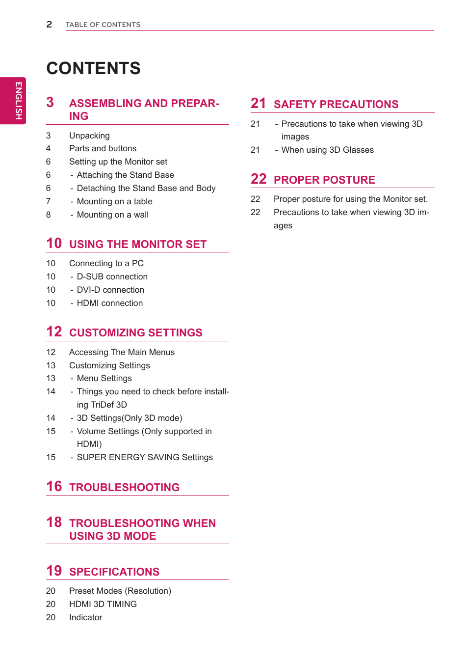 LG D2342PB-PN User Manual | Page 2 / 24