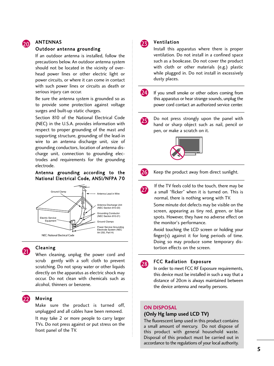 LG 47LH85 User Manual | Page 5 / 138