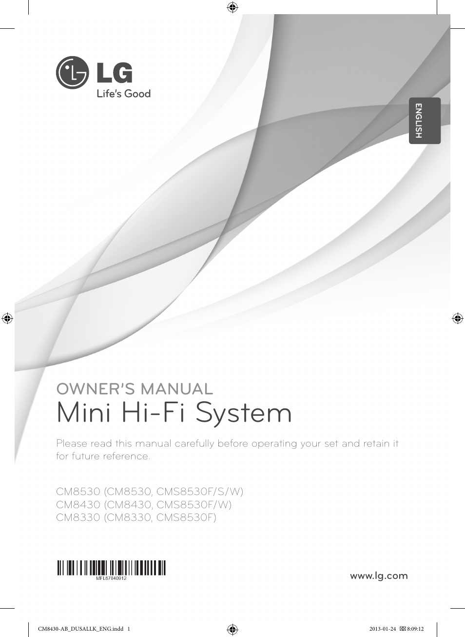 LG CM8430 User Manual | 42 pages