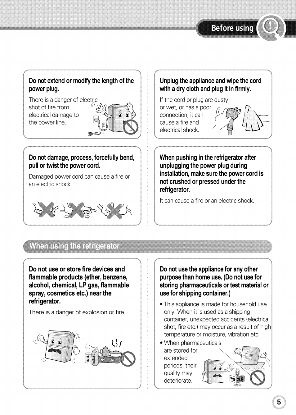 I . a | LG GR-K09S User Manual | Page 5 / 31