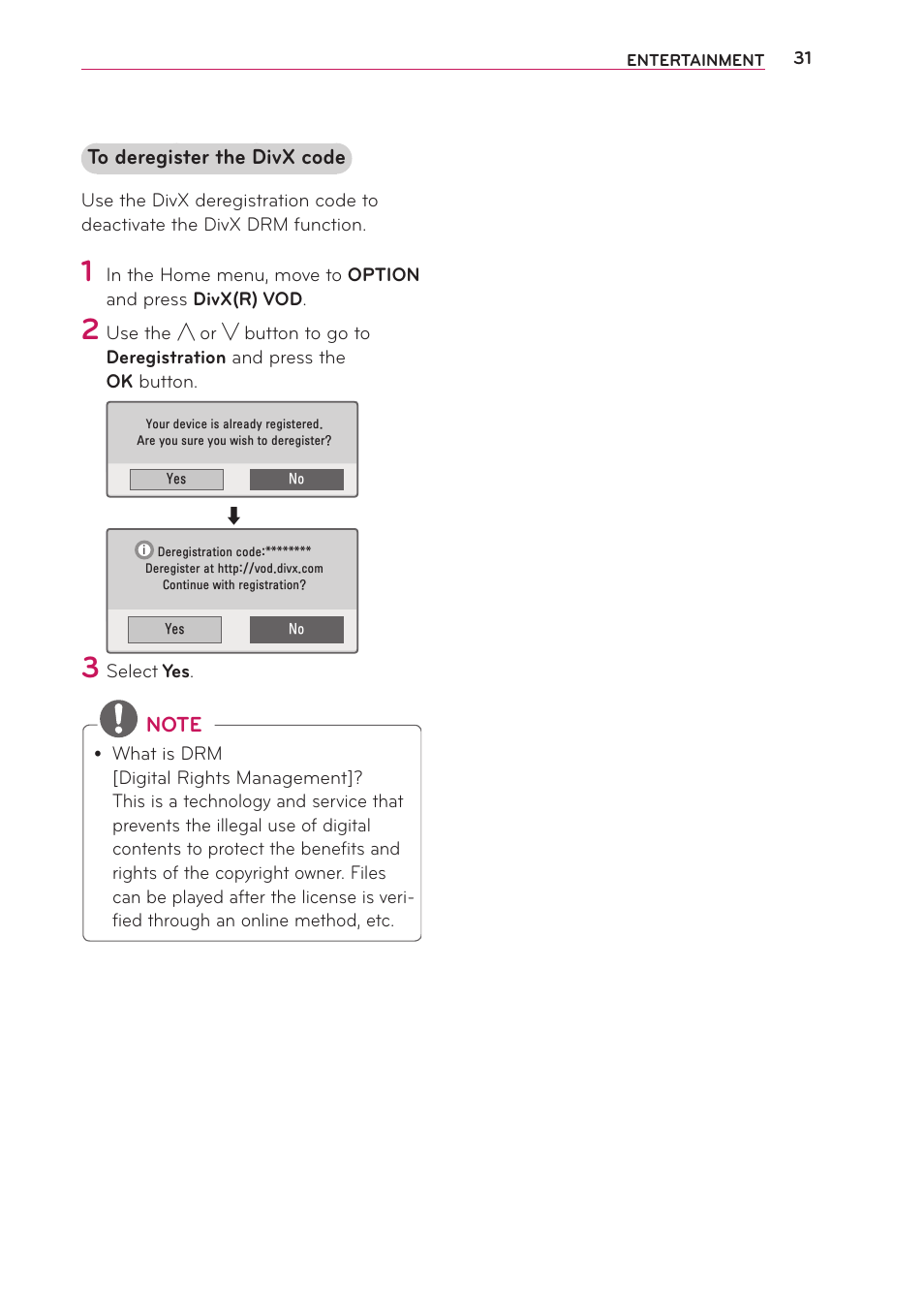 LG PA70G User Manual | Page 31 / 60