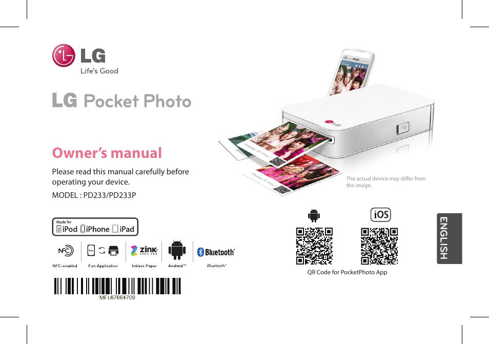 LG PD233 User Manual | 28 pages