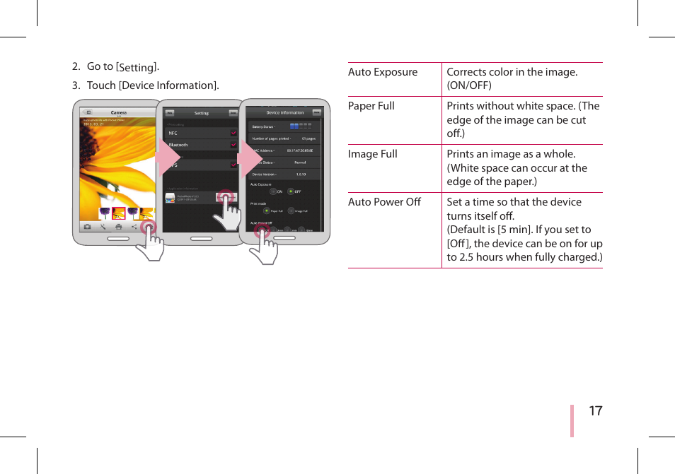 LG PD233 User Manual | Page 17 / 28