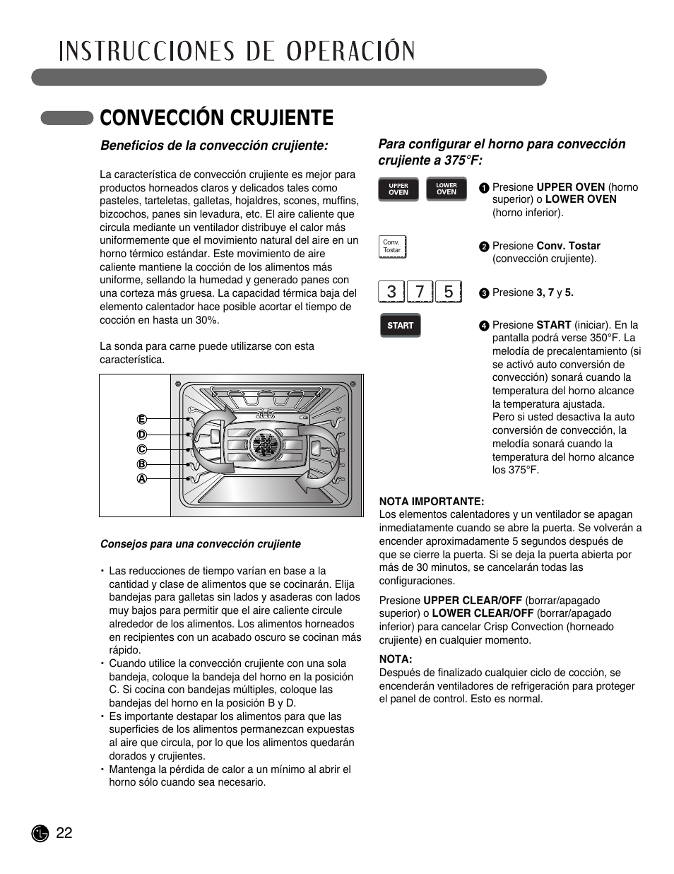 Convección crujiente | LG LSWD305ST User Manual | Page 62 / 80