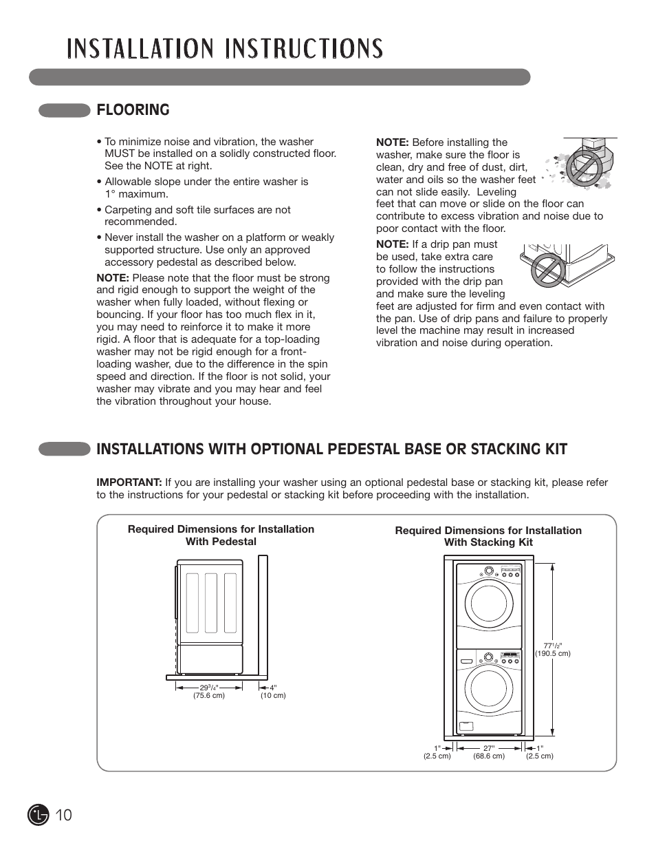LG WM2050CW User Manual | Page 10 / 108