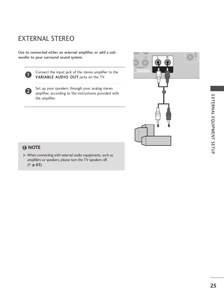 External stereo | LG 42LB9R User Manual | Page 27 / 88