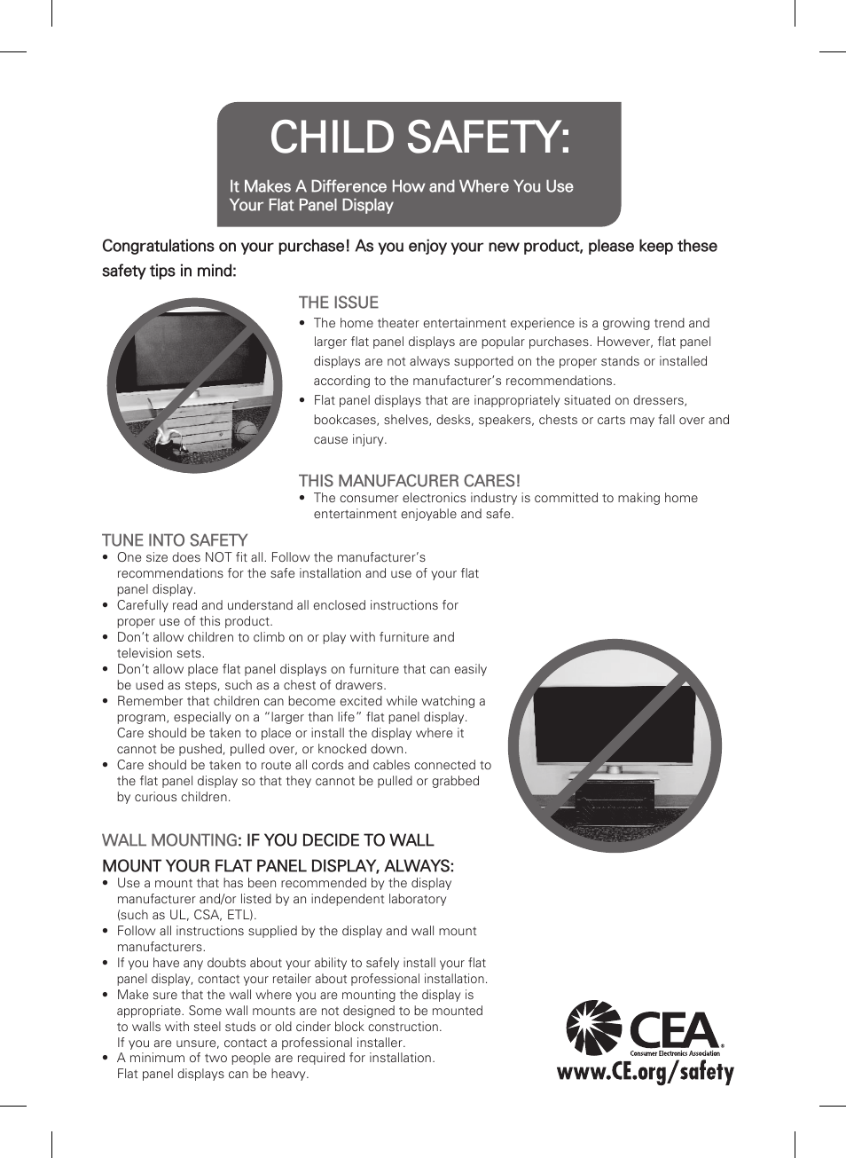 Child safety | LG 60PN5700 User Manual | Page 39 / 52