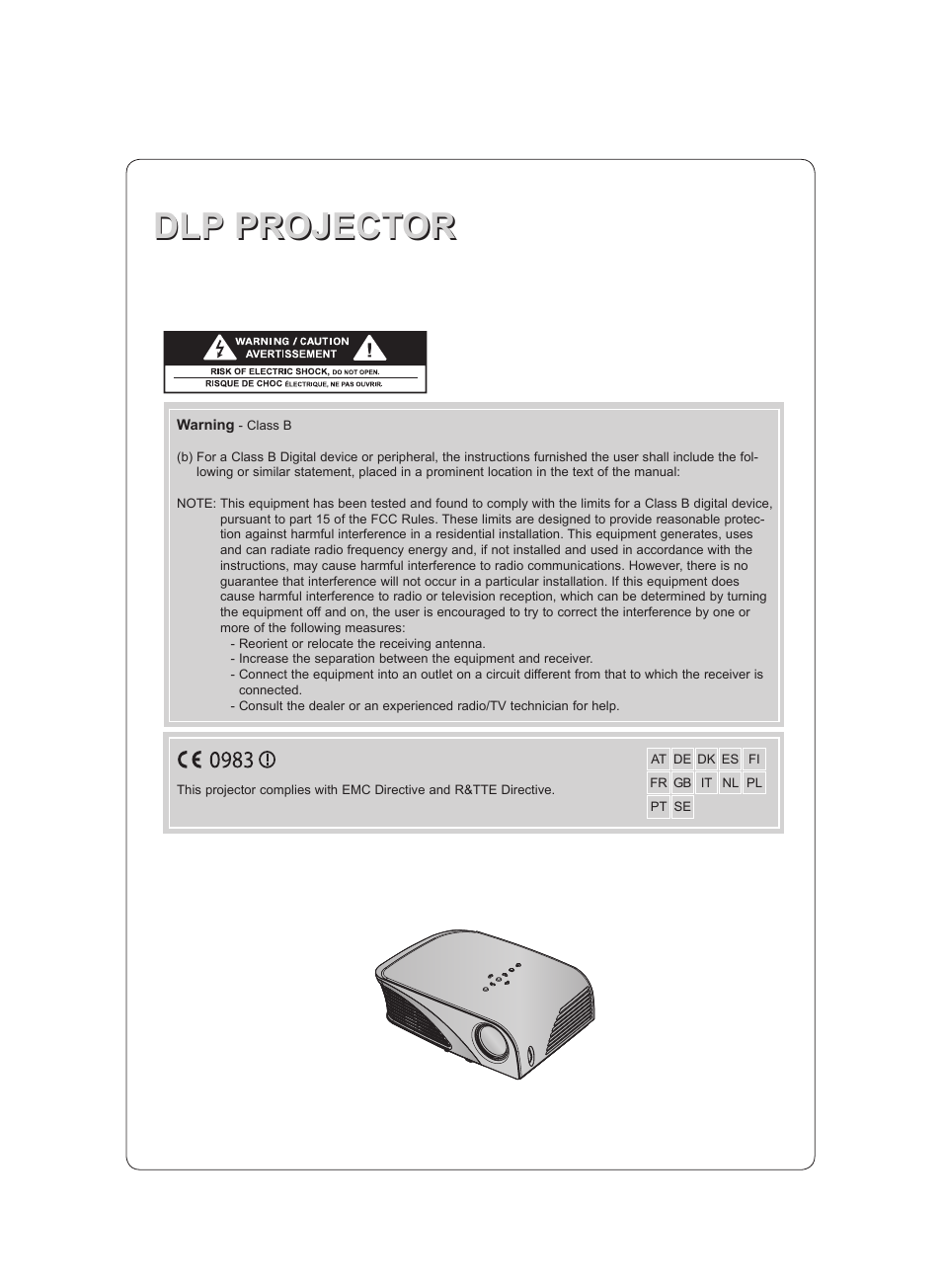 Dlp projector | LG HS201 User Manual | Page 2 / 44