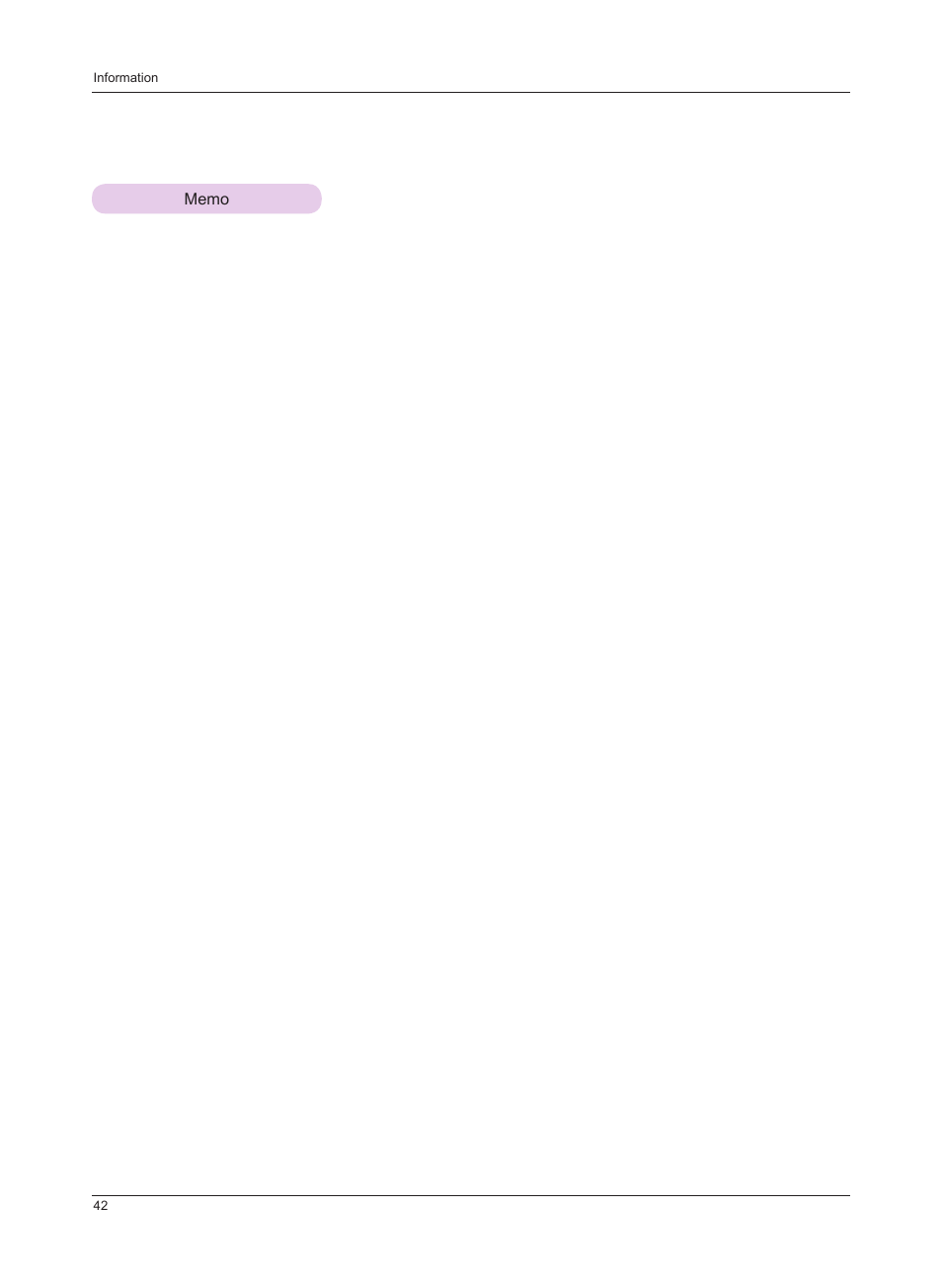 Memo | LG HS201 User Manual | Page 42 / 44