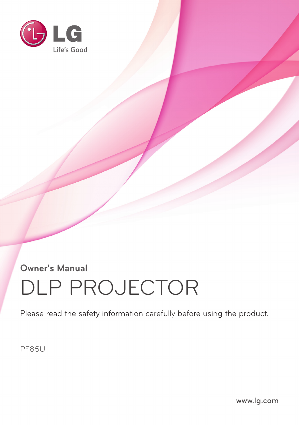 LG PF85U User Manual | 120 pages