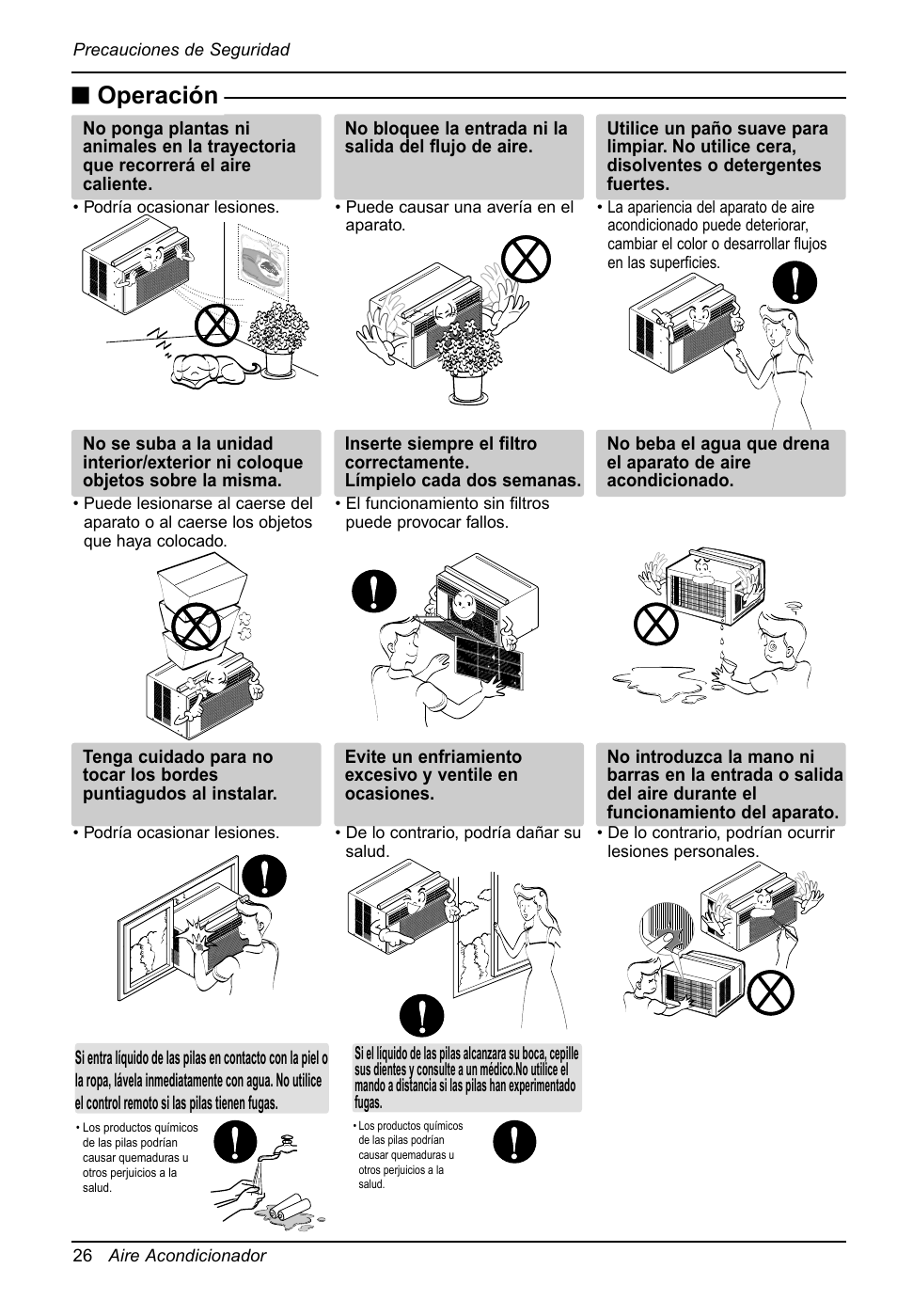 Operación | LG LW1210HR User Manual | Page 26 / 44