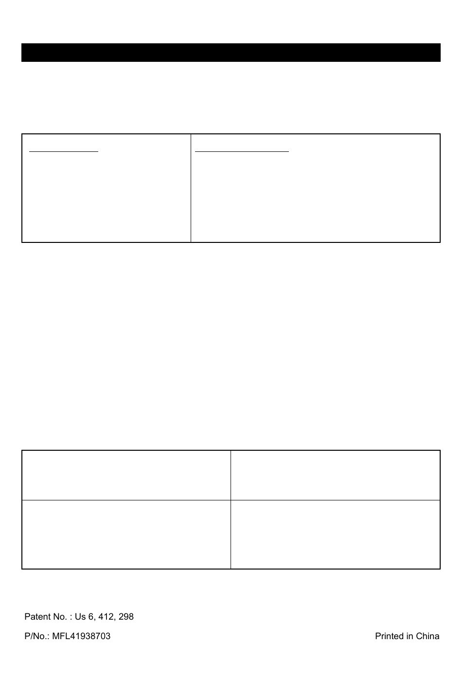 Lg room air conditioner limited warranty - usa | LG LW1210HR User Manual | Page 44 / 44
