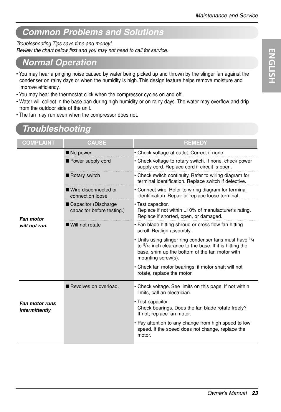 English | LG LP090HED1 User Manual | Page 23 / 27
