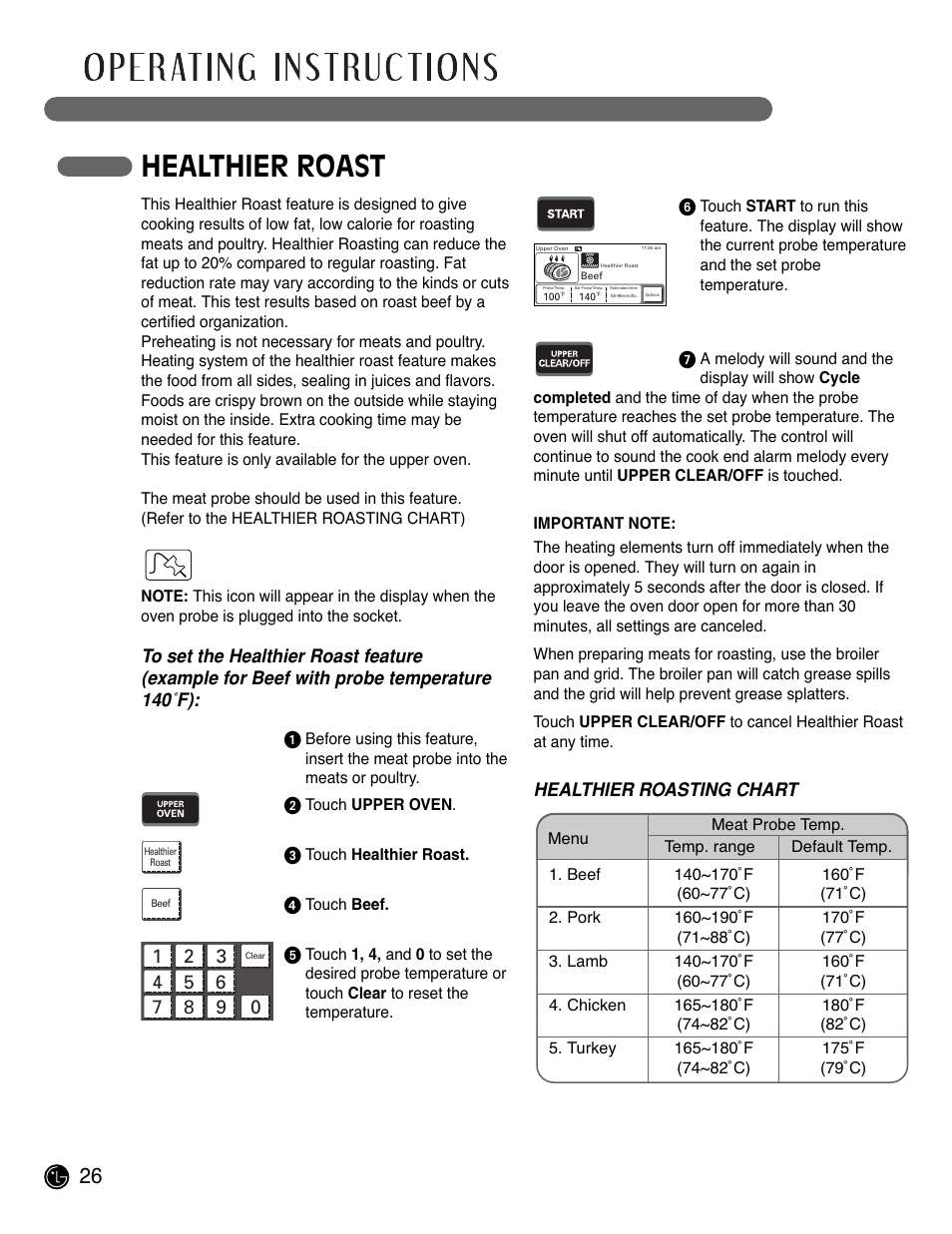 Healthier roast | LG LWD3081ST User Manual | Page 26 / 80