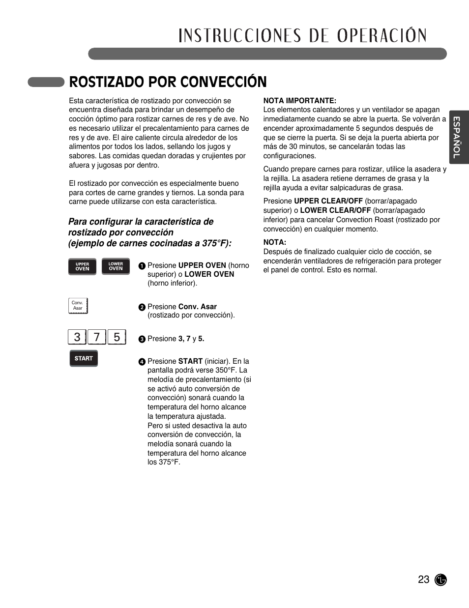 Rostizado por convección | LG LWD3081ST User Manual | Page 63 / 80
