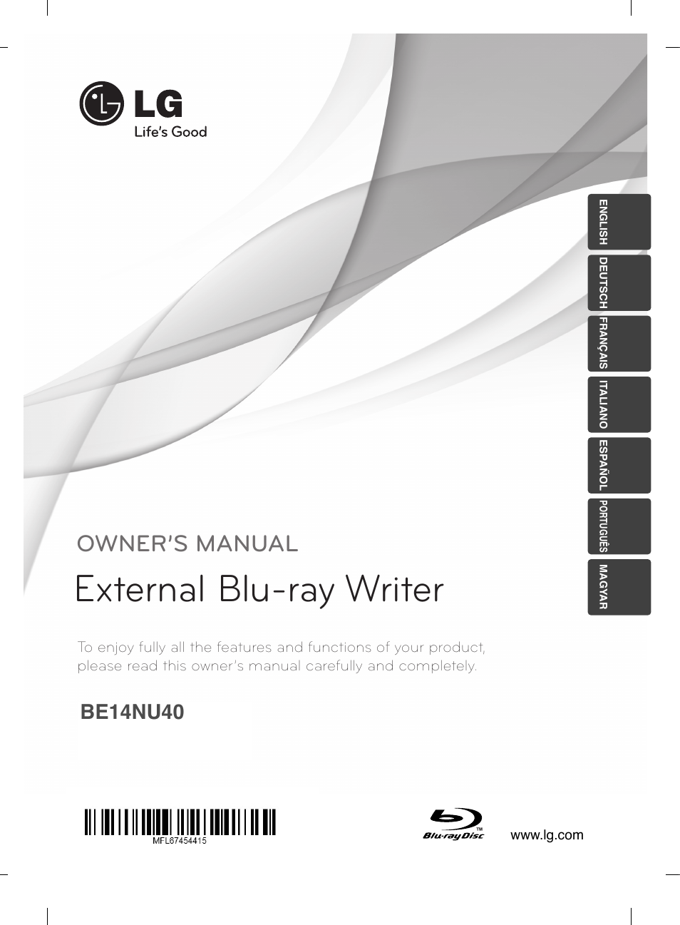 LG BE14NU40 User Manual | 15 pages