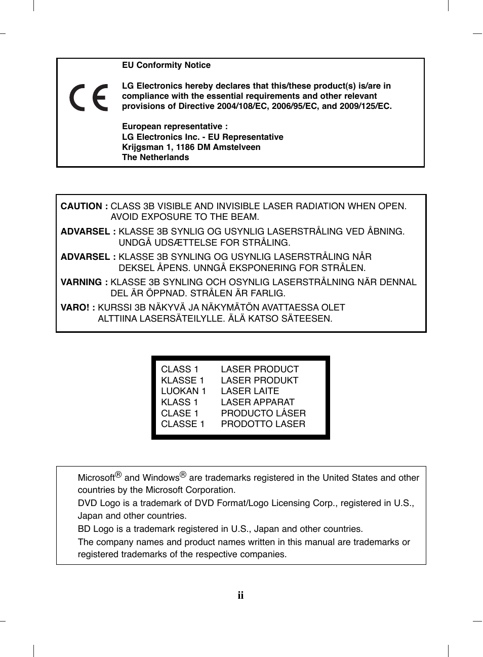 LG BE14NU40 User Manual | Page 3 / 15