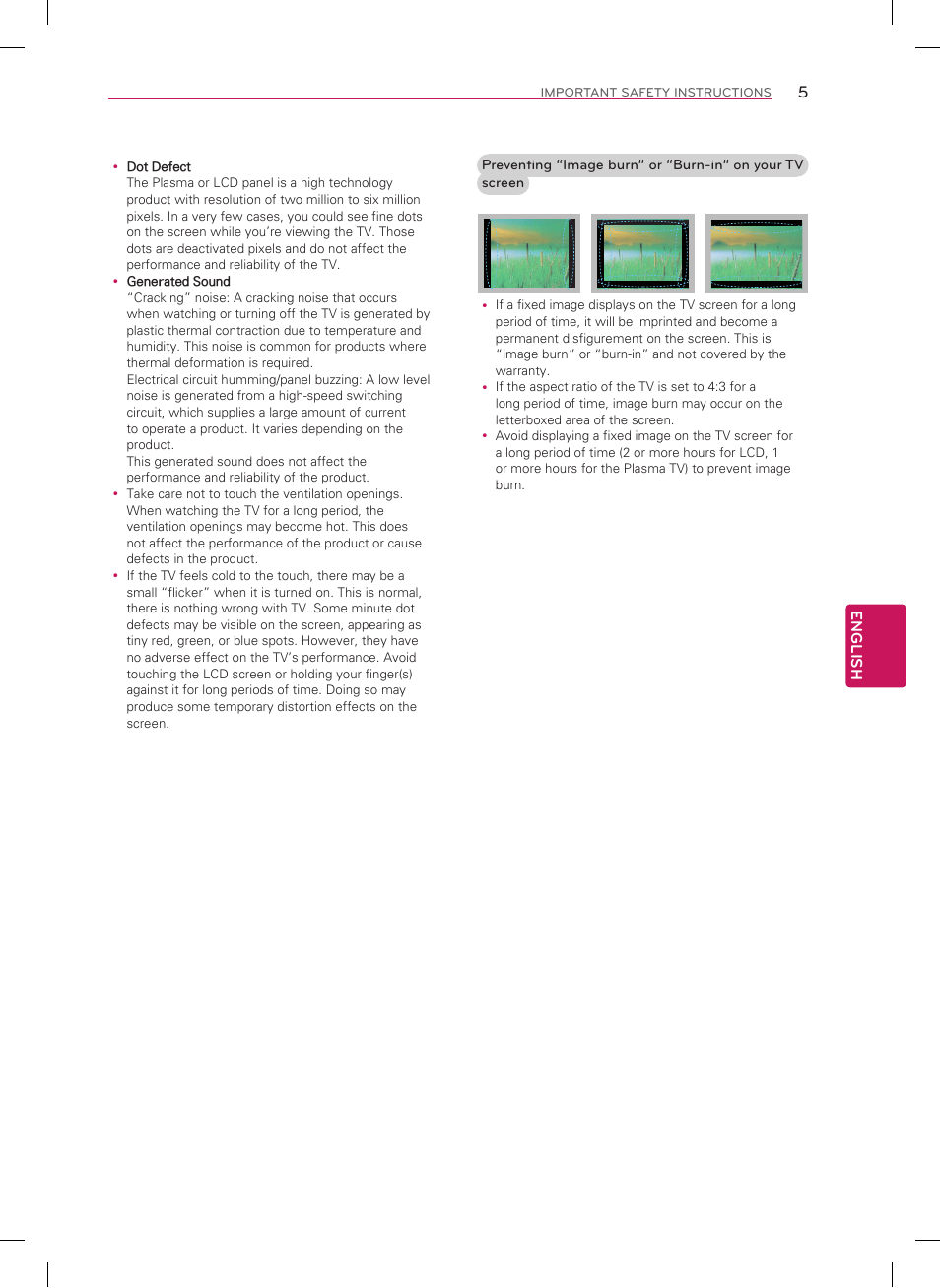 LG 47LN5700 User Manual | Page 5 / 72
