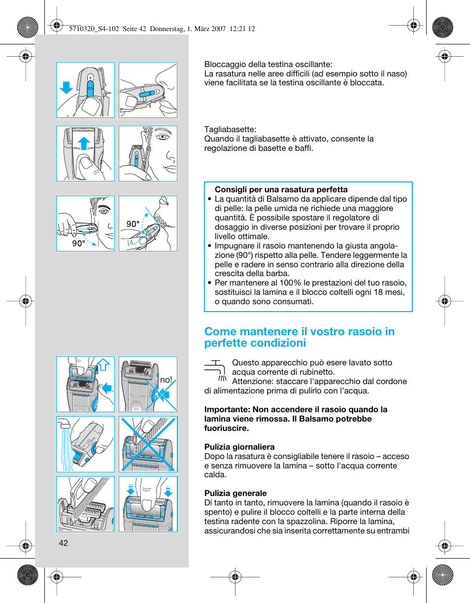 Braun 6680 FreeGlider User Manual | Page 42 / 99