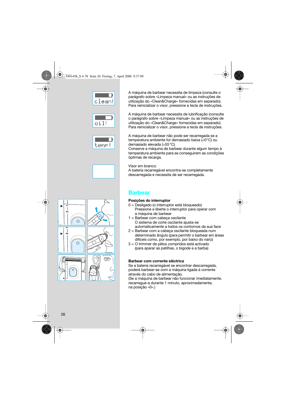 Barbear | Braun 7570 Syncro System User Manual | Page 26 / 76