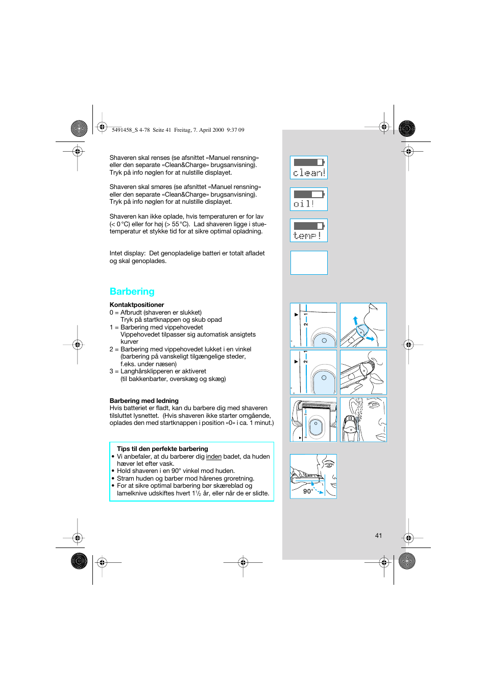 Barbering | Braun 7570 Syncro System User Manual | Page 41 / 76