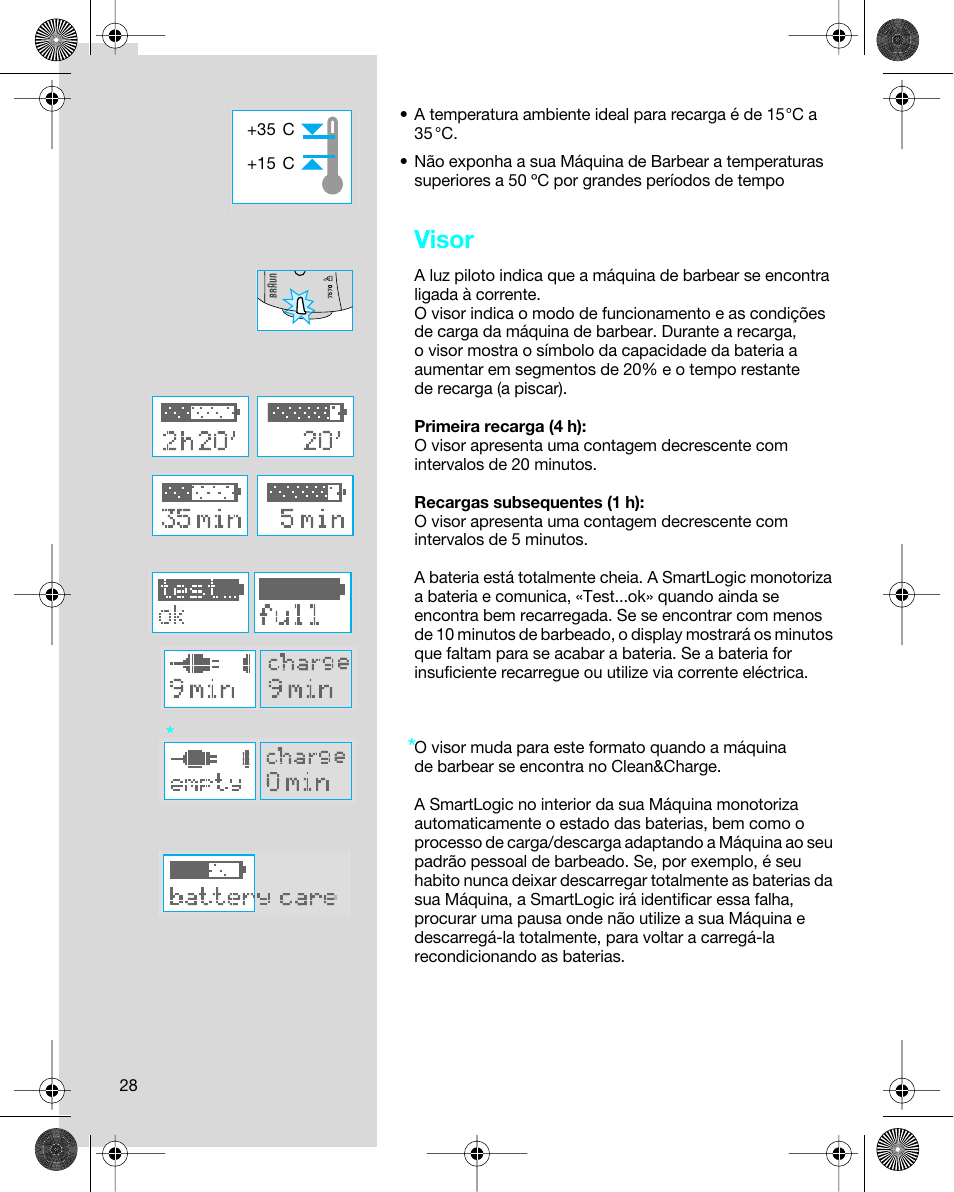 Visor | Braun 7680 Syncro System Logic User Manual | Page 28 / 79