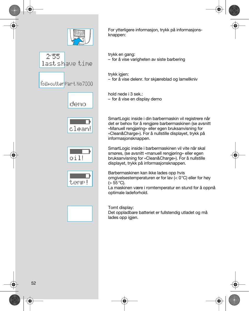 Braun 7680 Syncro System Logic User Manual | Page 52 / 79