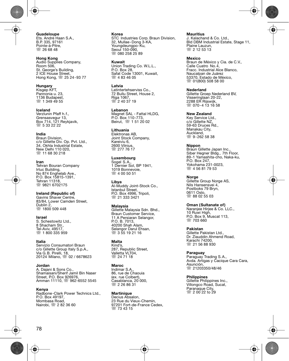 Braun 7680 Syncro System Logic User Manual | Page 78 / 79