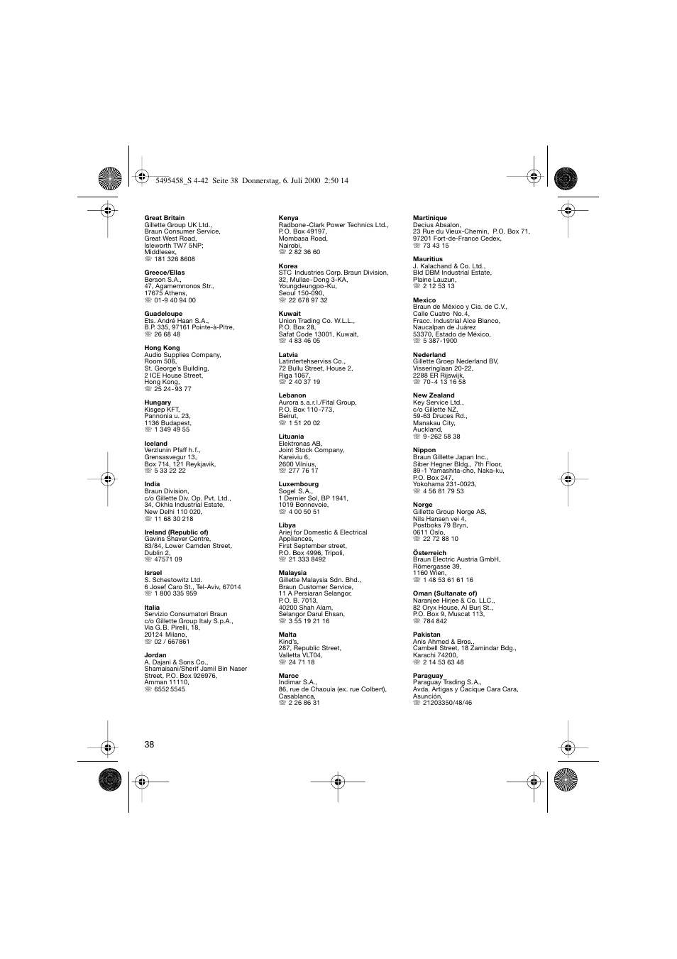 Braun 7015 cord User Manual | Page 37 / 38