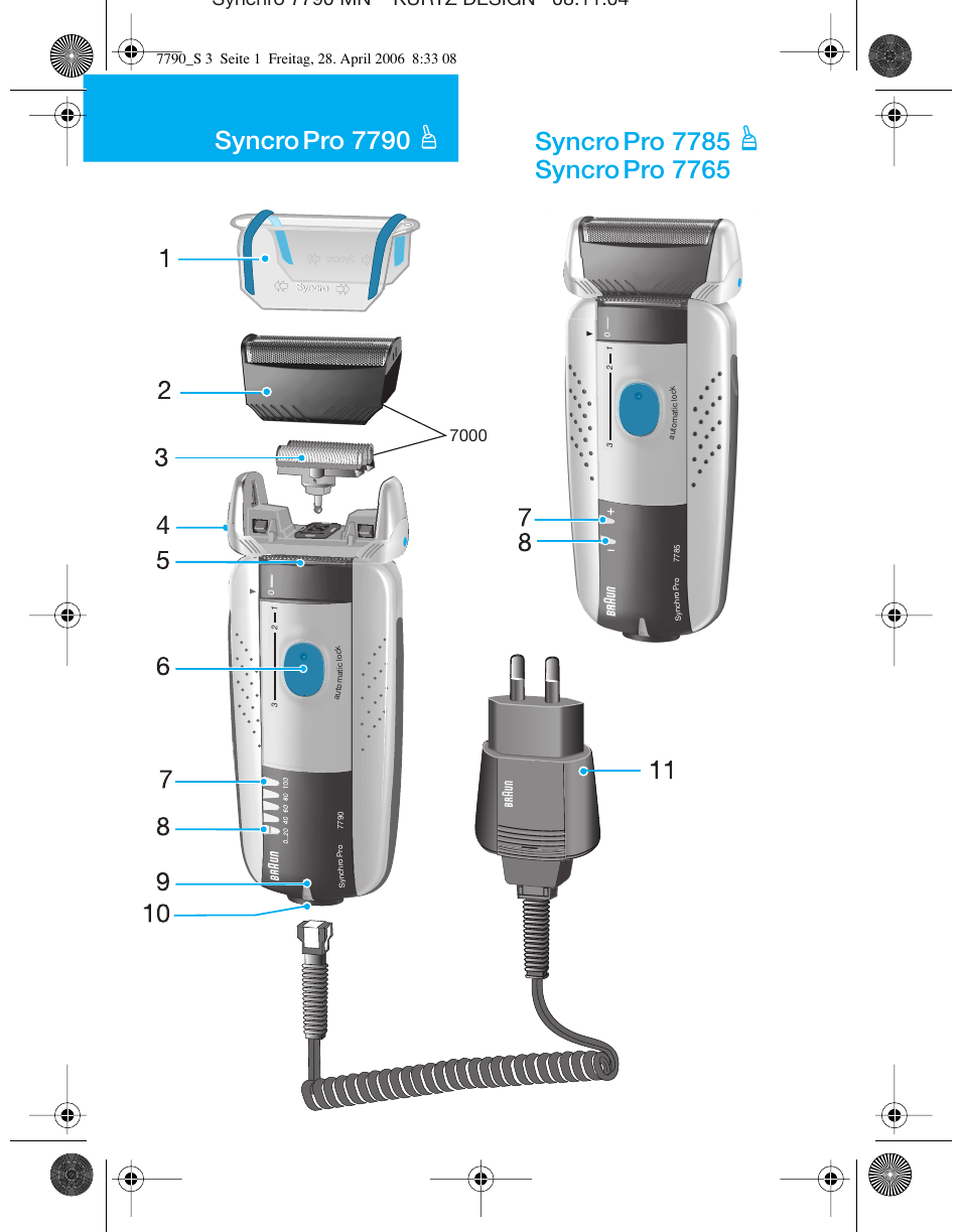 Braun 7790 SyncroPro User Manual | Page 3 / 60