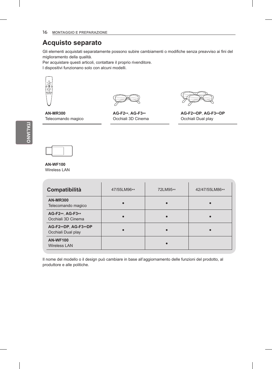 Acquisto separato | LG 55LM960V User Manual | Page 106 / 262