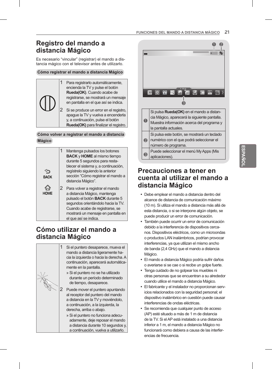 Registro del mando a distancia mágico | LG 55LM960V User Manual | Page 143 / 262