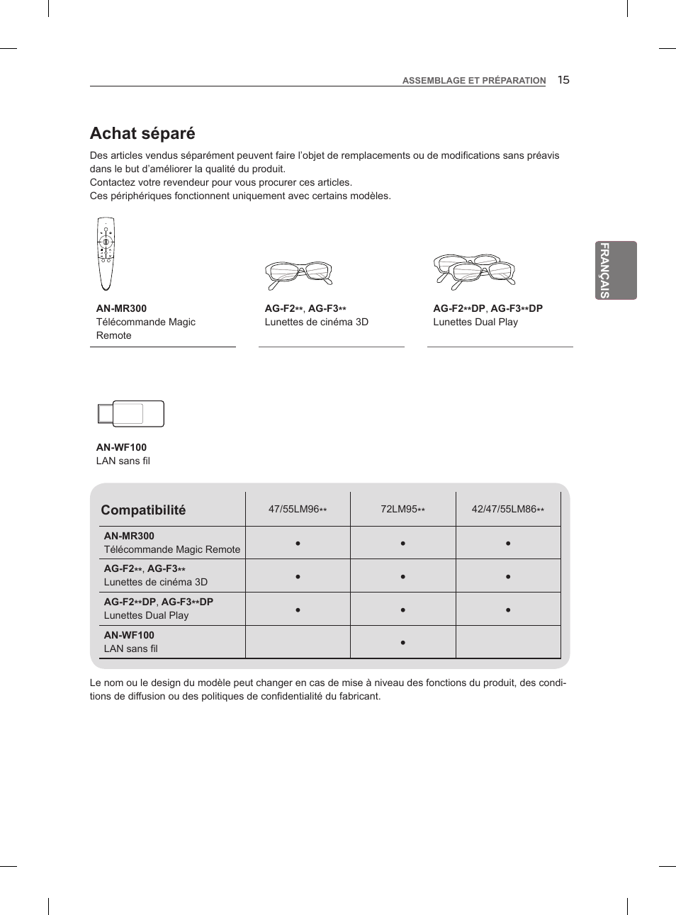 Achat séparé | LG 55LM960V User Manual | Page 79 / 262
