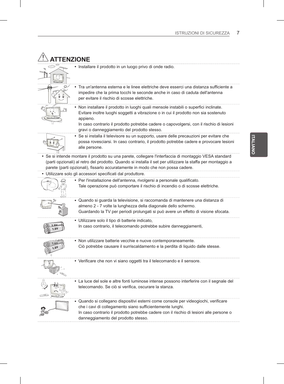 Attenzione | LG 55LM615S User Manual | Page 85 / 261