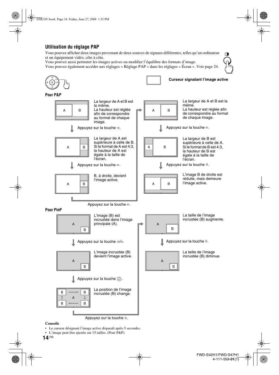Utilisation du réglage pap | LG LS47F User Manual | Page 106 / 304