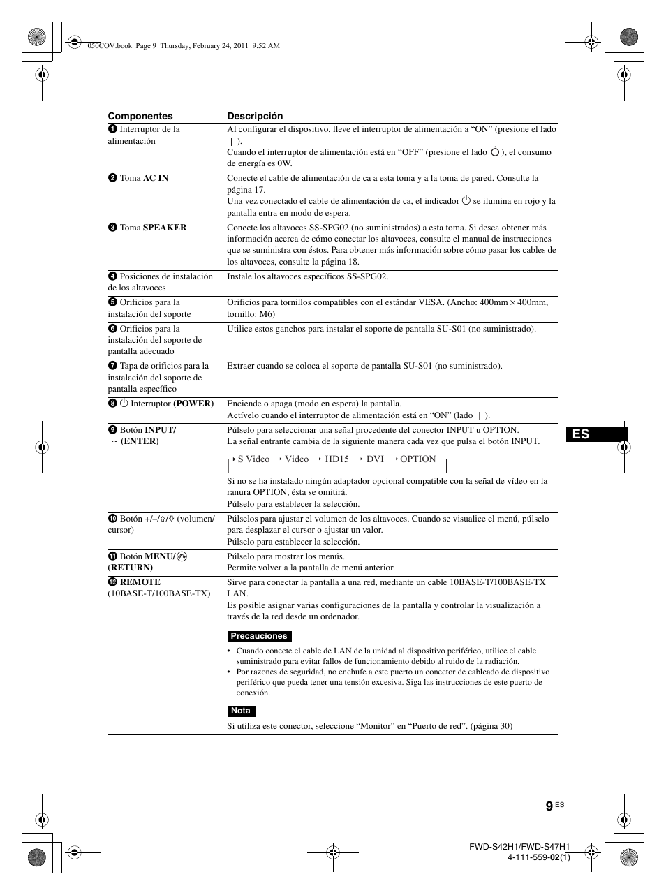 LG LS47F User Manual | Page 187 / 304