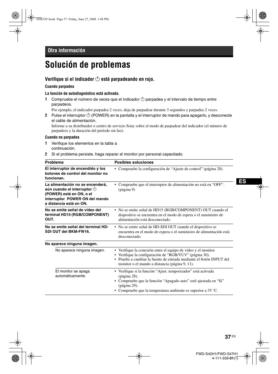 Solución de problemas, Otra información | LG LS47F User Manual | Page 215 / 304