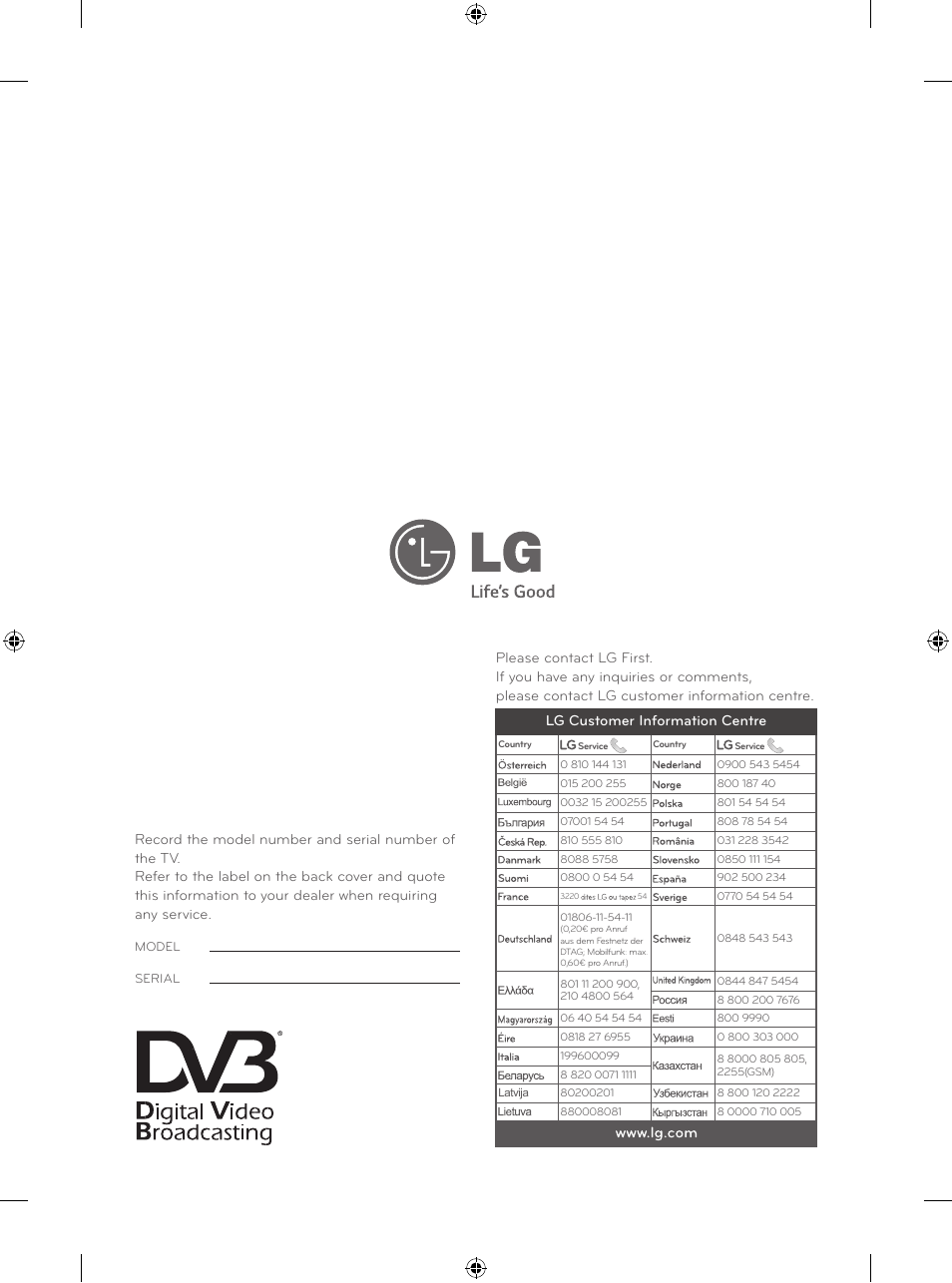 LG 42LB700V User Manual | Page 360 / 360