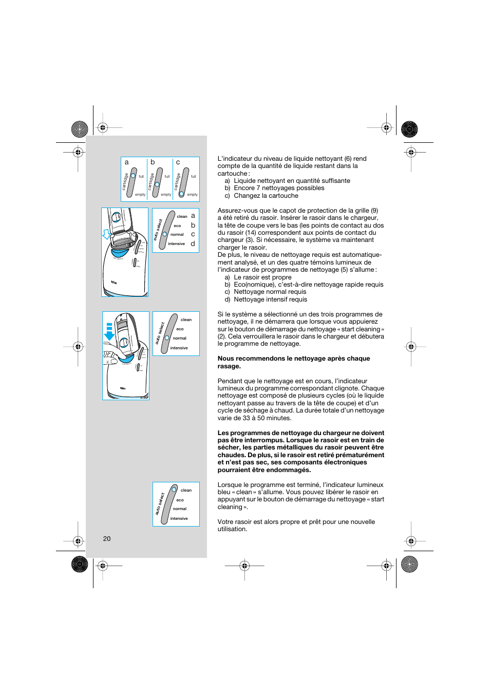 Ab c, 32 1 of f, Ab c d | Braun 8595 Activator  EU User Manual | Page 20 / 99