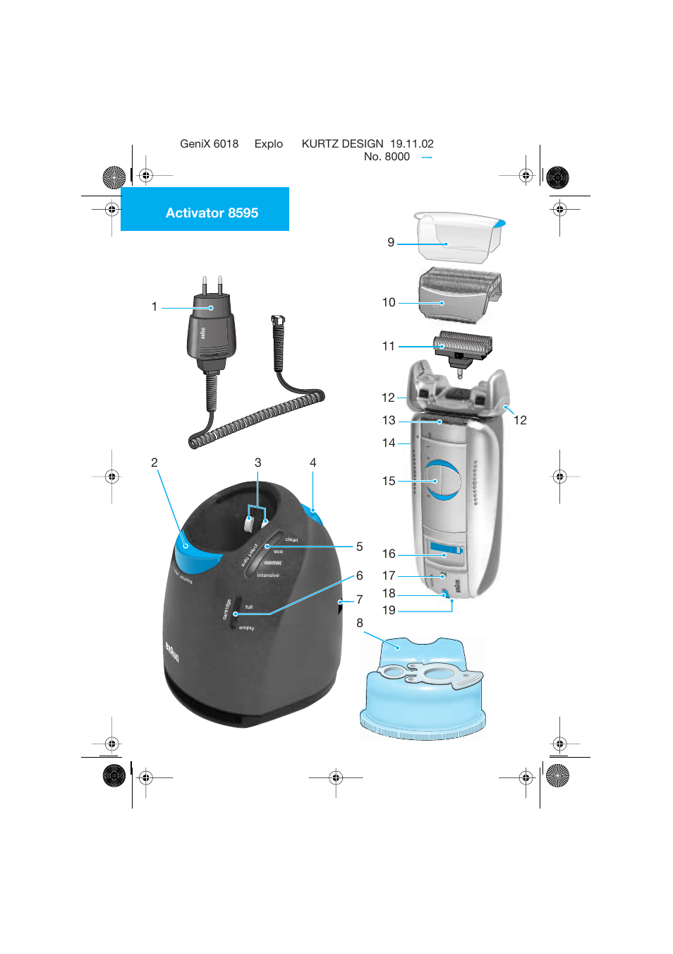 Activator 8595, No. 8000 | Braun 8595 Activator  EU User Manual | Page 3 / 99