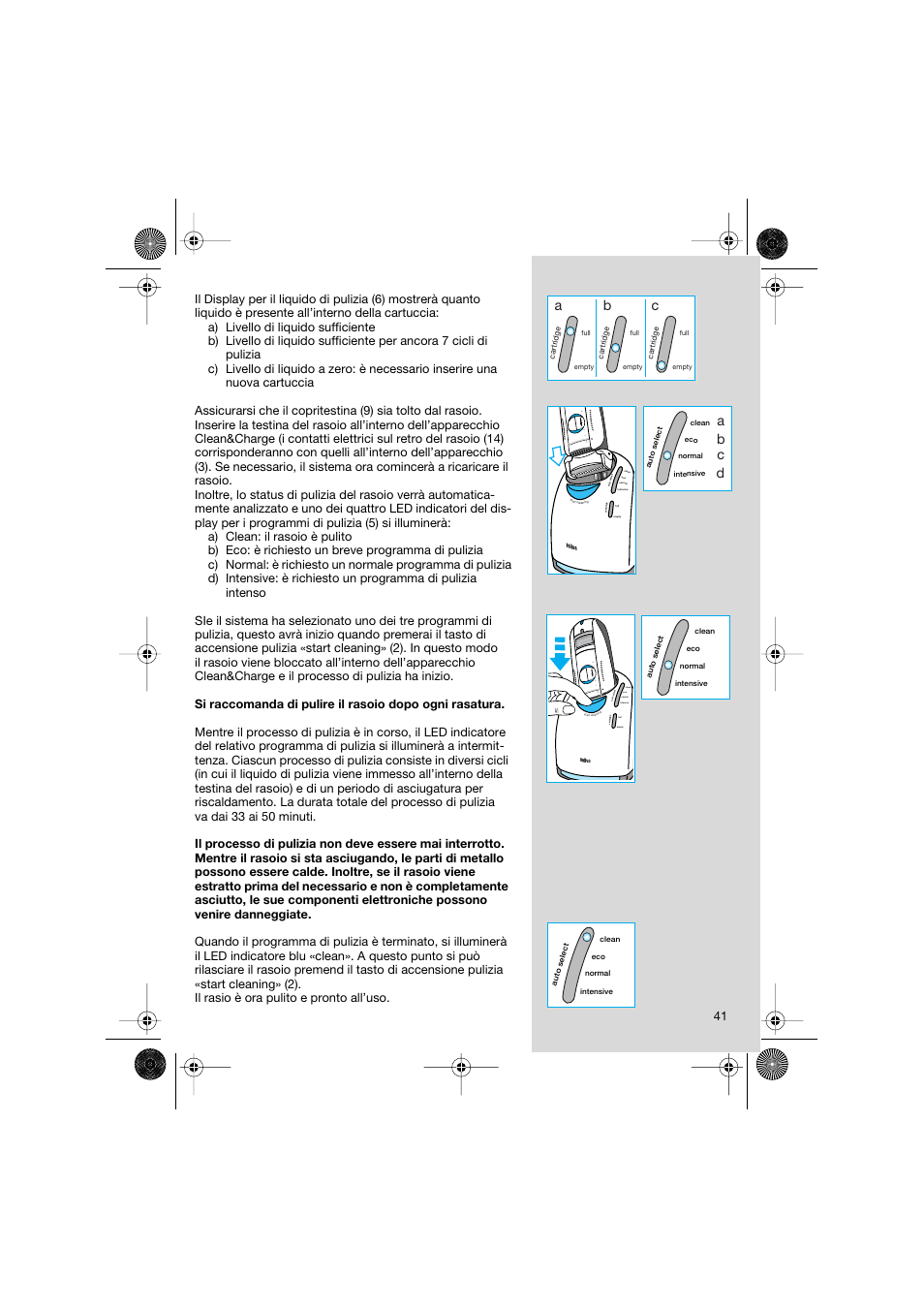 Ab c, 32 1 of f, Ab c d | Braun 8595 Activator  EU User Manual | Page 41 / 99