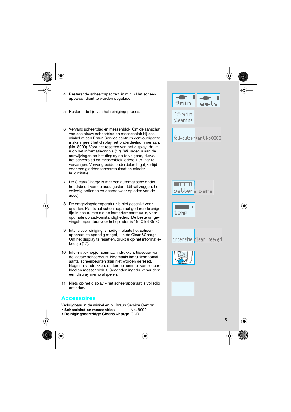 Accessoires | Braun 8595 Activator  EU User Manual | Page 51 / 99