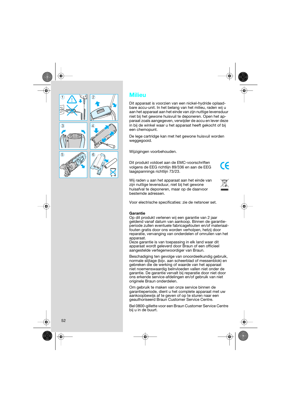 Milieu | Braun 8595 Activator  EU User Manual | Page 52 / 99