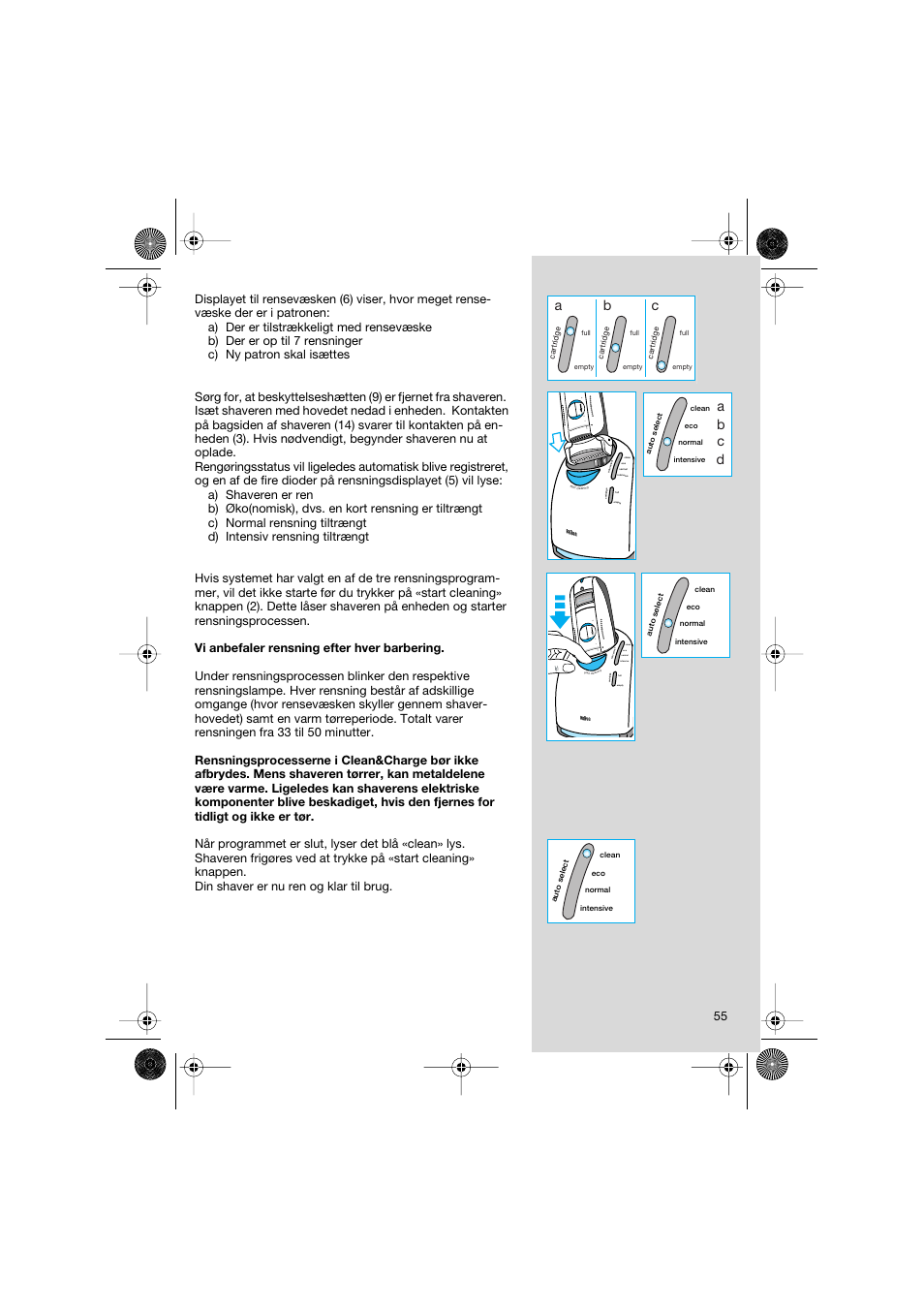 Ab c, 32 1 of f, Ab c d | Braun 8595 Activator  EU User Manual | Page 55 / 99