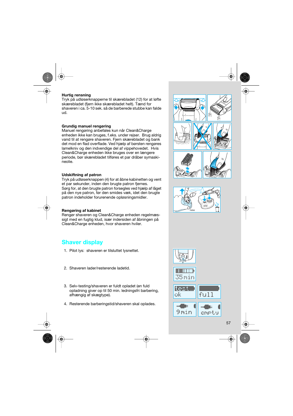 Shaver display | Braun 8595 Activator  EU User Manual | Page 57 / 99