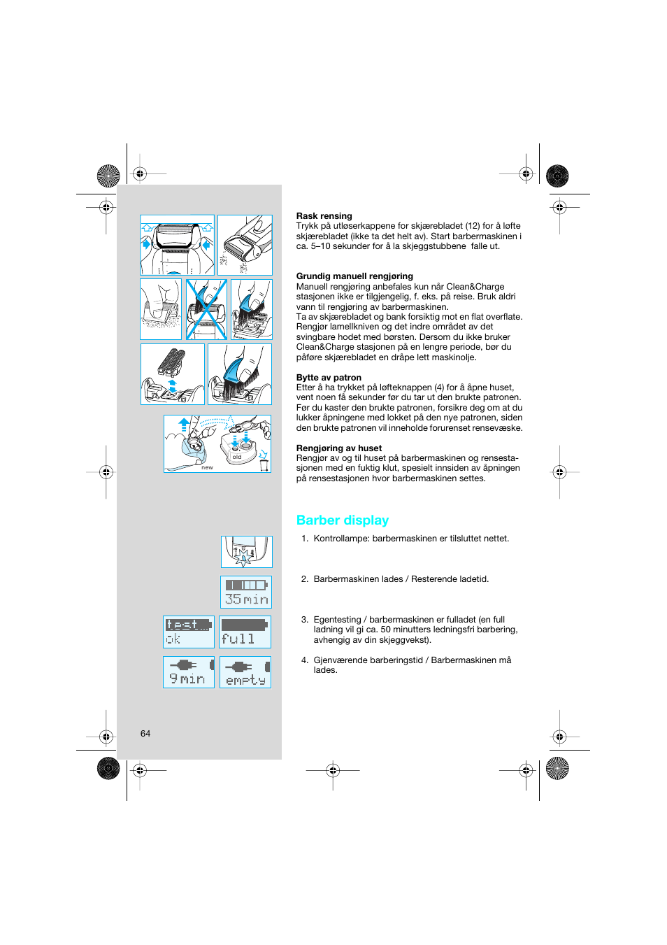 Barber display | Braun 8595 Activator  EU User Manual | Page 64 / 99